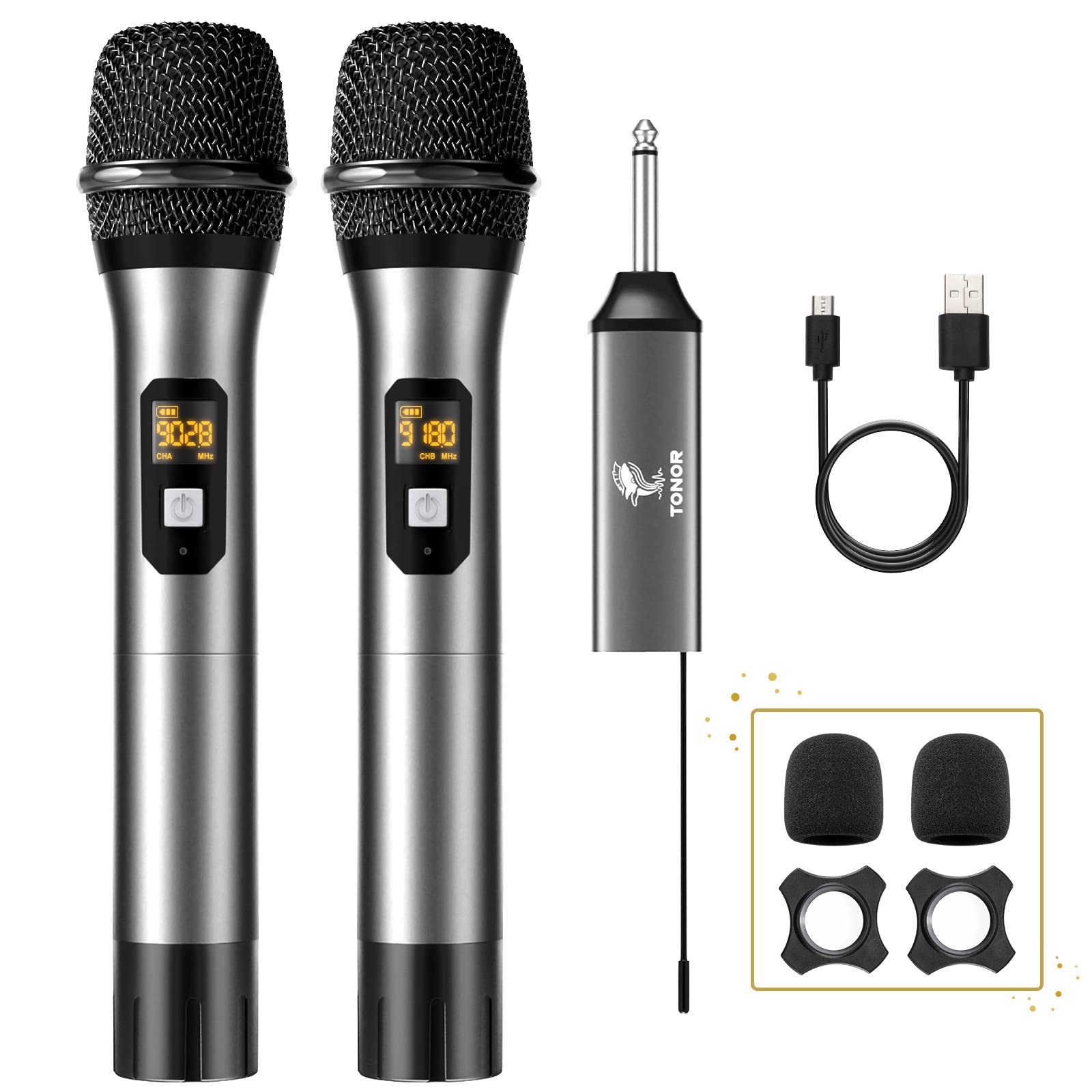 Foto 1 | Micrófono Inalámbrico Tonor Uhf Dual Inalámbrico Metal Dynamic - Venta Internacional.