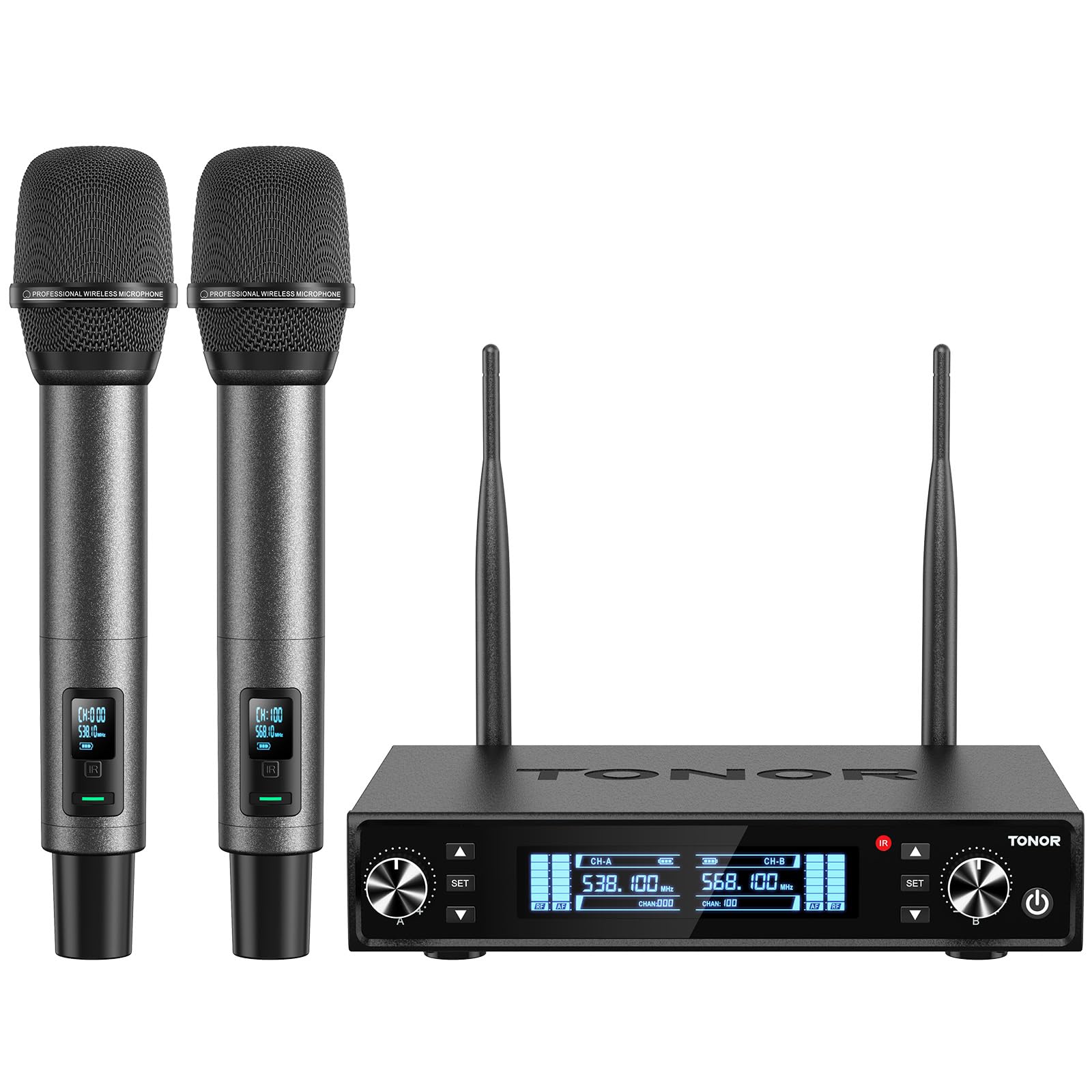 Sistema De Micrófono Inalámbrico Tonor Tw550 Uhf Recargable - Venta Internacional.