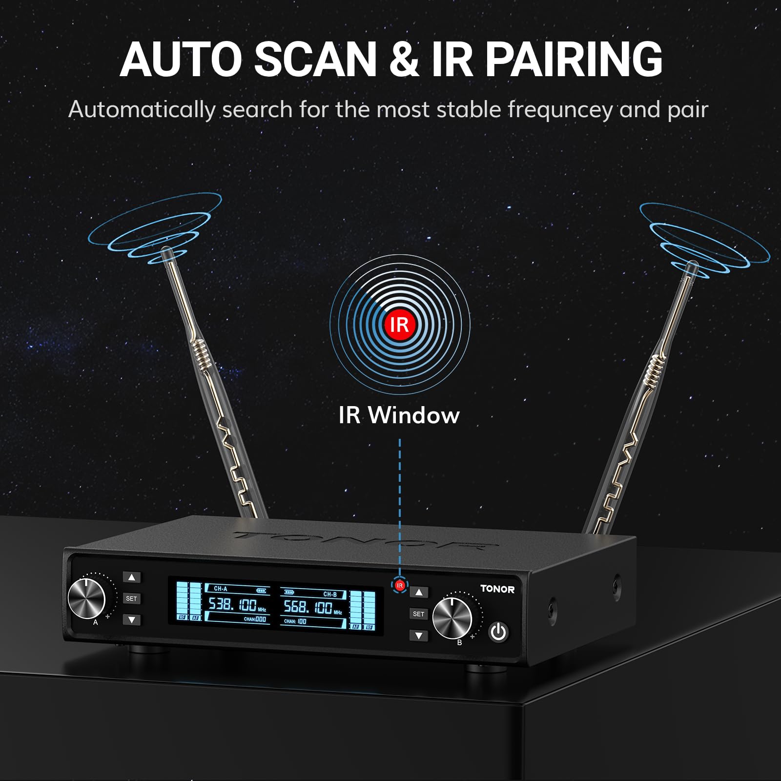 Foto 3 pulgar | Sistema De Micrófono Inalámbrico Tonor Tw550 Uhf Recargable - Venta Internacional.