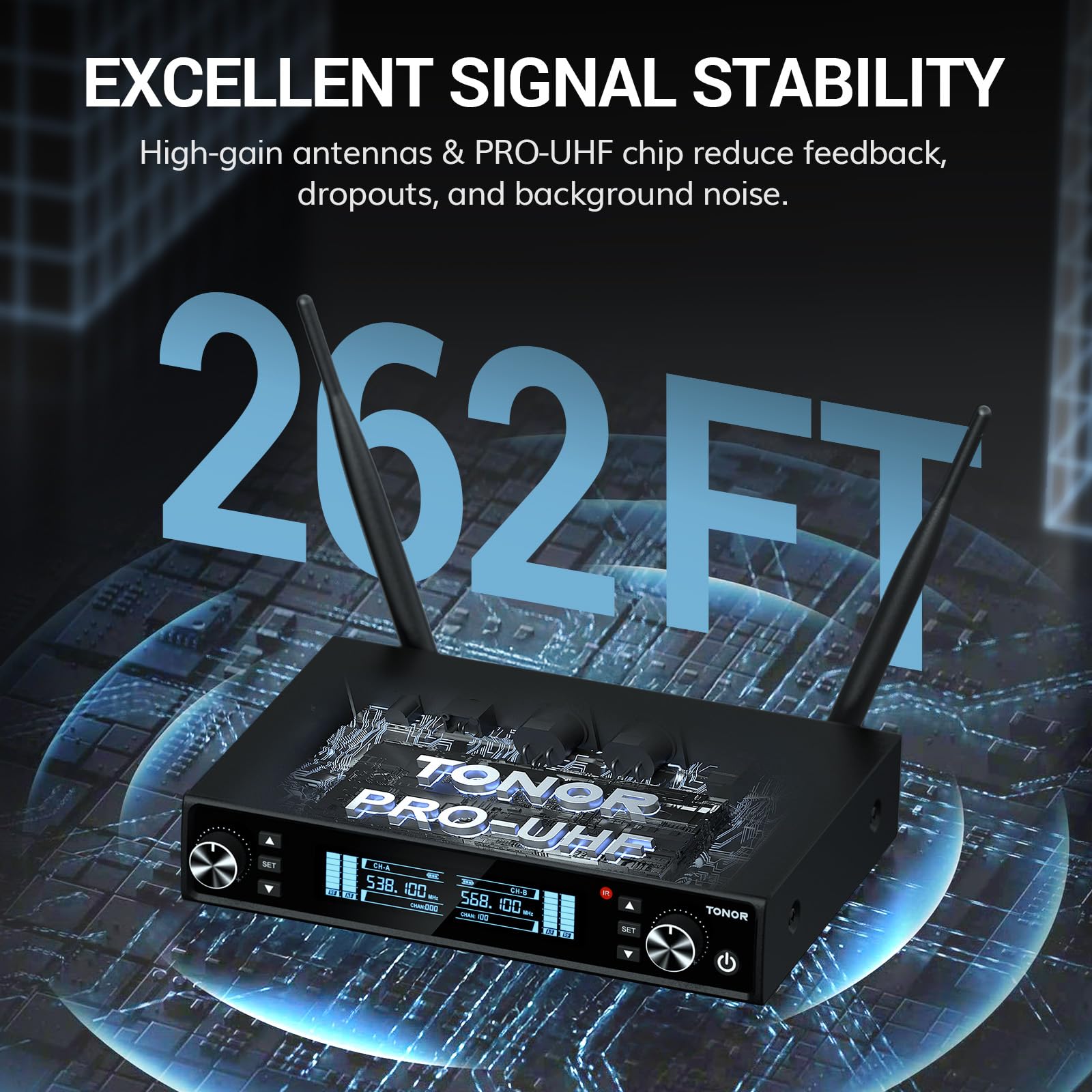 Foto 4 pulgar | Sistema De Micrófono Inalámbrico Tonor Tw550 Uhf Recargable - Venta Internacional.