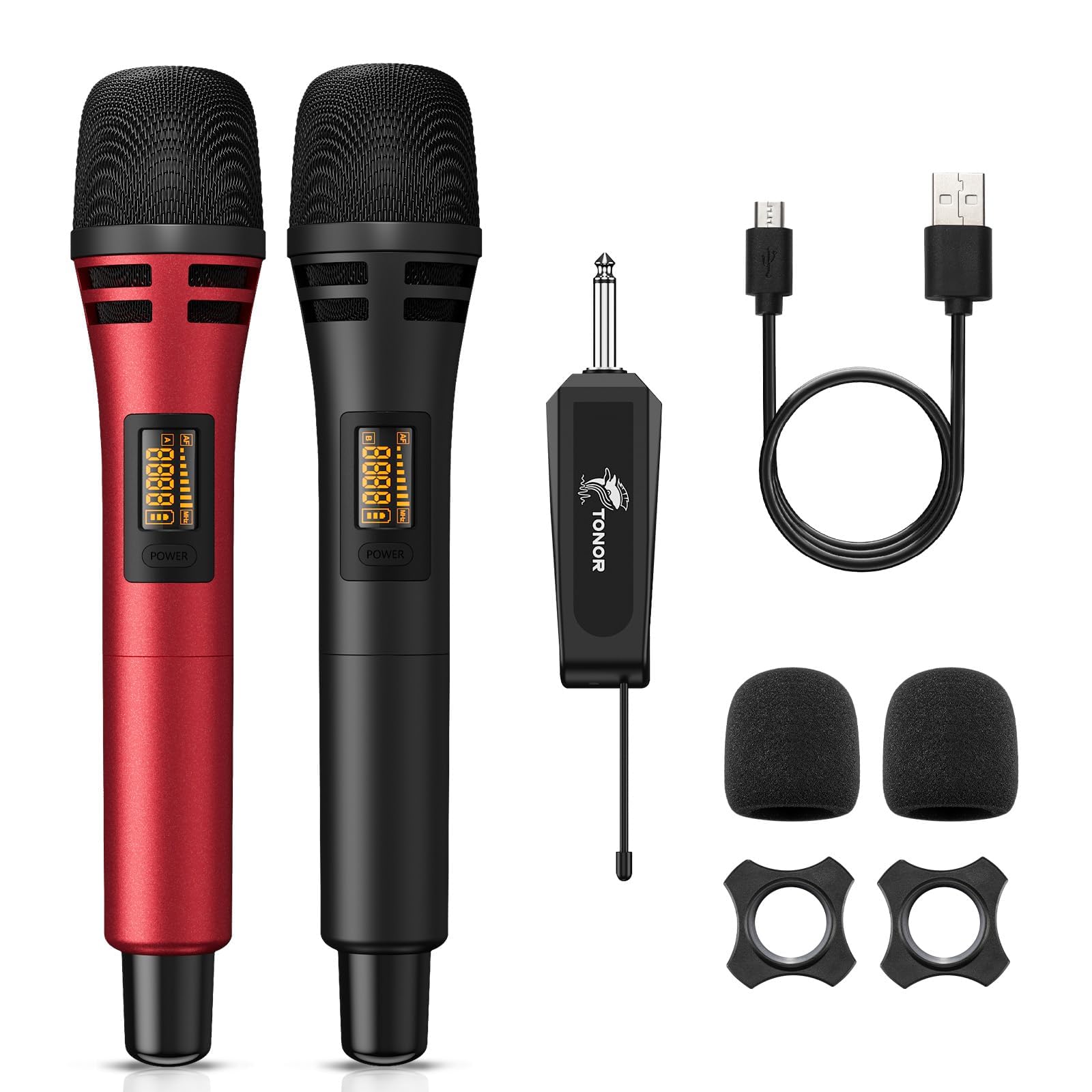 Foto 2 pulgar | Micrófono Inalámbrico Tonor Uhf Dual Karaoke Micrófonos Tw320 - Venta Internacional.