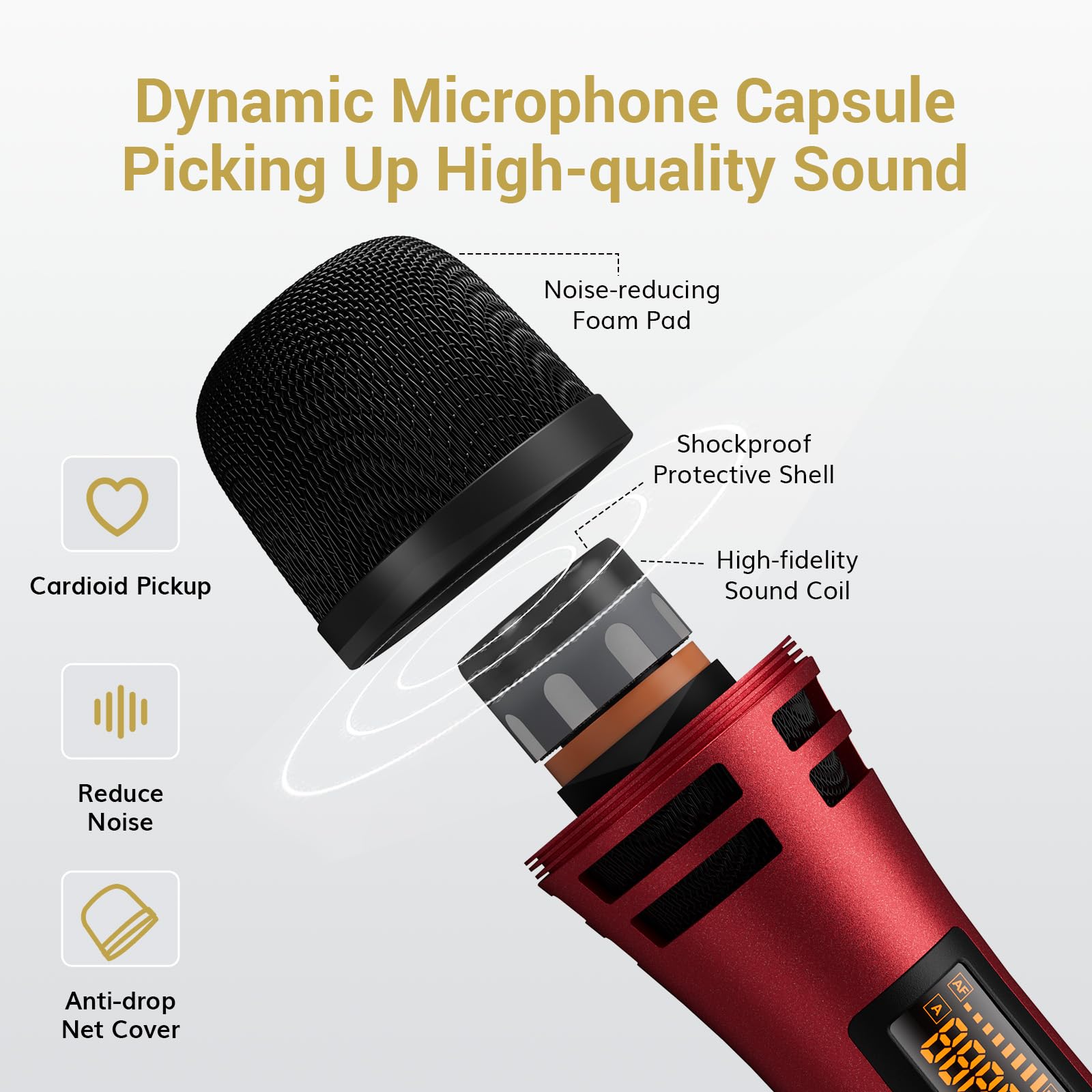 Foto 3 pulgar | Micrófono Inalámbrico Tonor Uhf Dual Karaoke Micrófonos Tw320 - Venta Internacional.