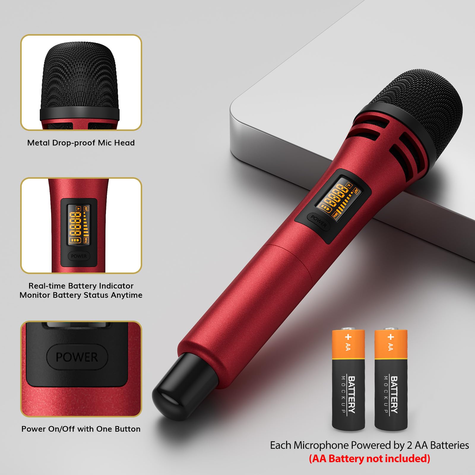 Foto 6 pulgar | Micrófono Inalámbrico Tonor Uhf Dual Karaoke Micrófonos Tw320 - Venta Internacional.