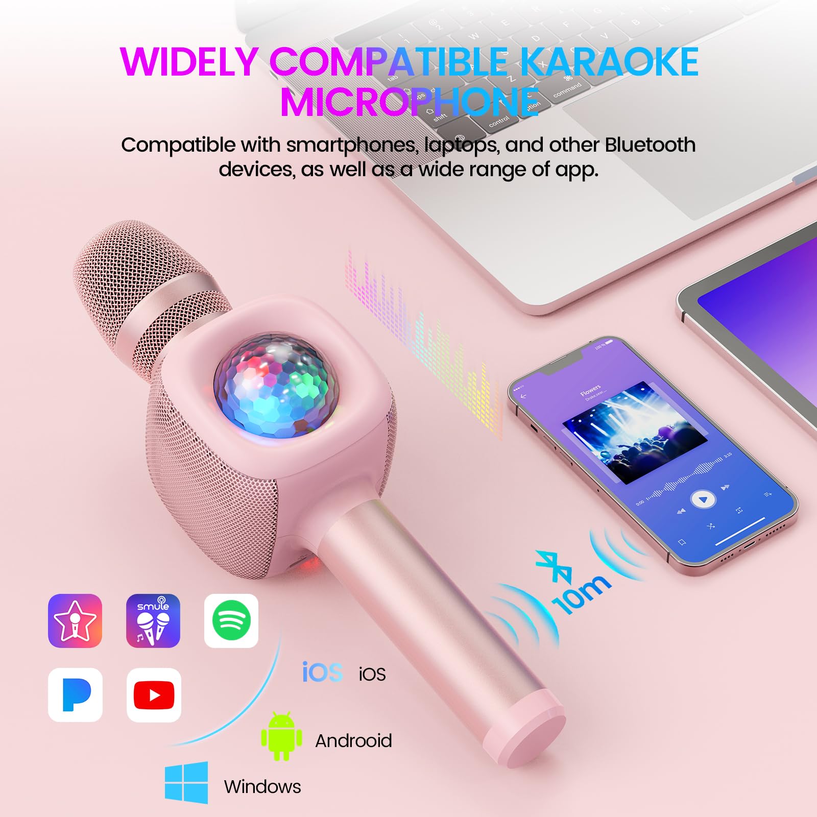 Foto 5 pulgar | Micrófono De Karaoke Bopmen Star10 Inalámbrico Bluetooth 5.2 - Venta Internacional.