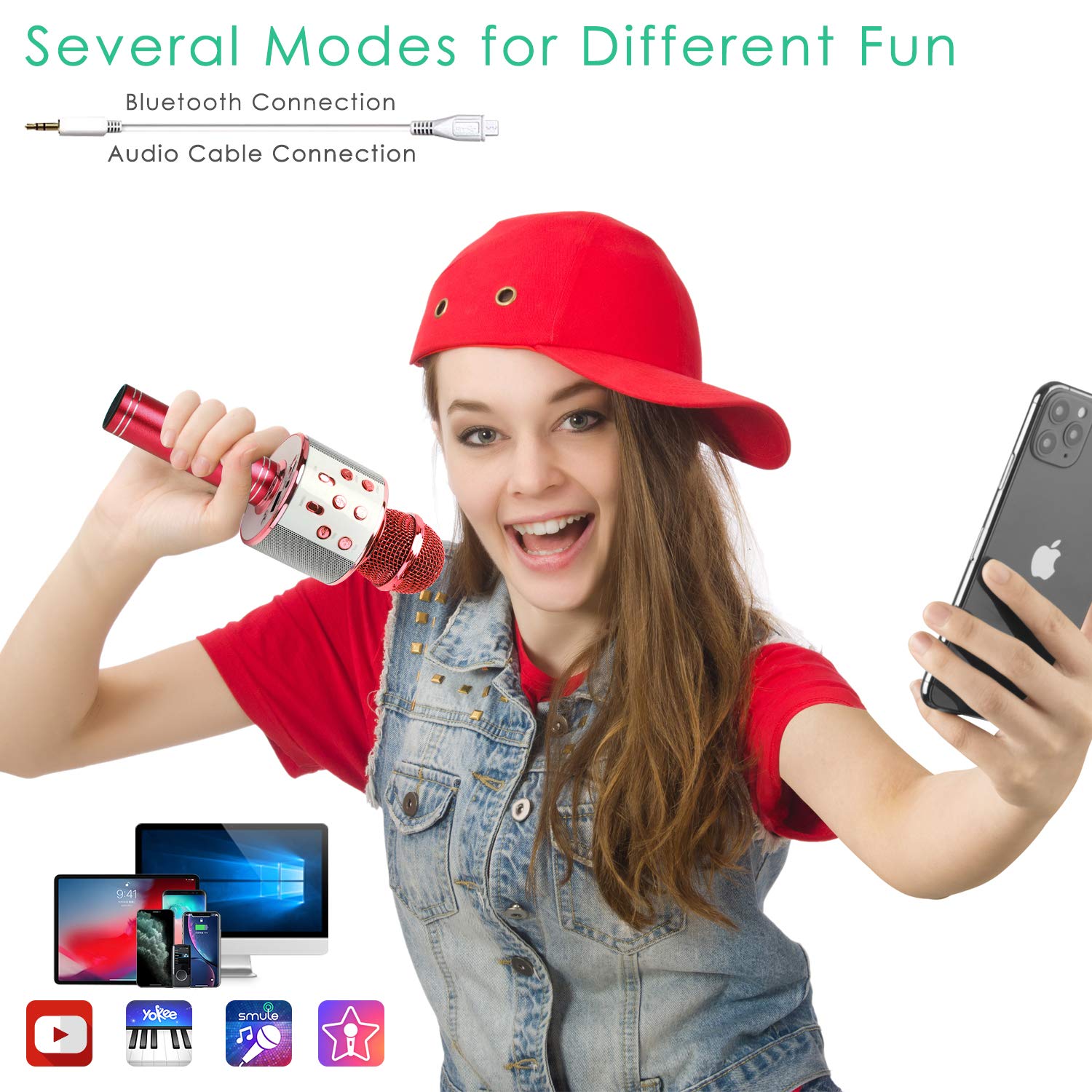 Foto 4 | Micrófono De Karaoke Kidwill Inalámbrico Bluetooth 5 En 1 Para Niños - Venta Internacional.