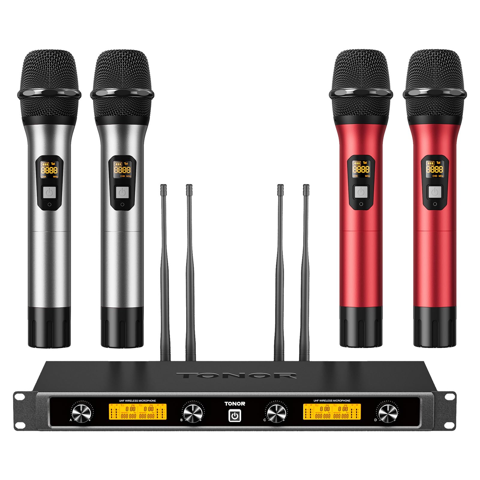 Foto 2 pulgar | Sistema De Micrófonos Inalámbricos Tonor De 4 X 10 Canales Con 4 Micrófonos - Venta Internacional.