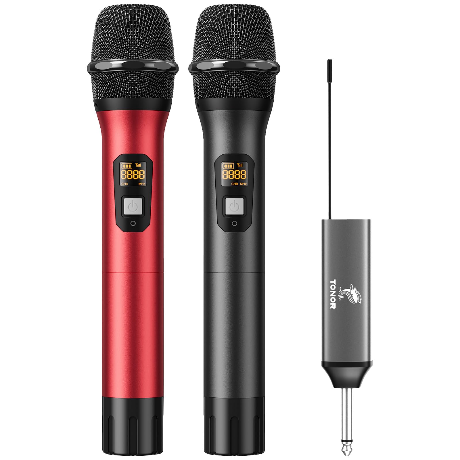 Foto 2 pulgar | Micrófono Inalámbrico Tonor Tw630 Uhf Metal Dual Negro+rojo - Venta Internacional.