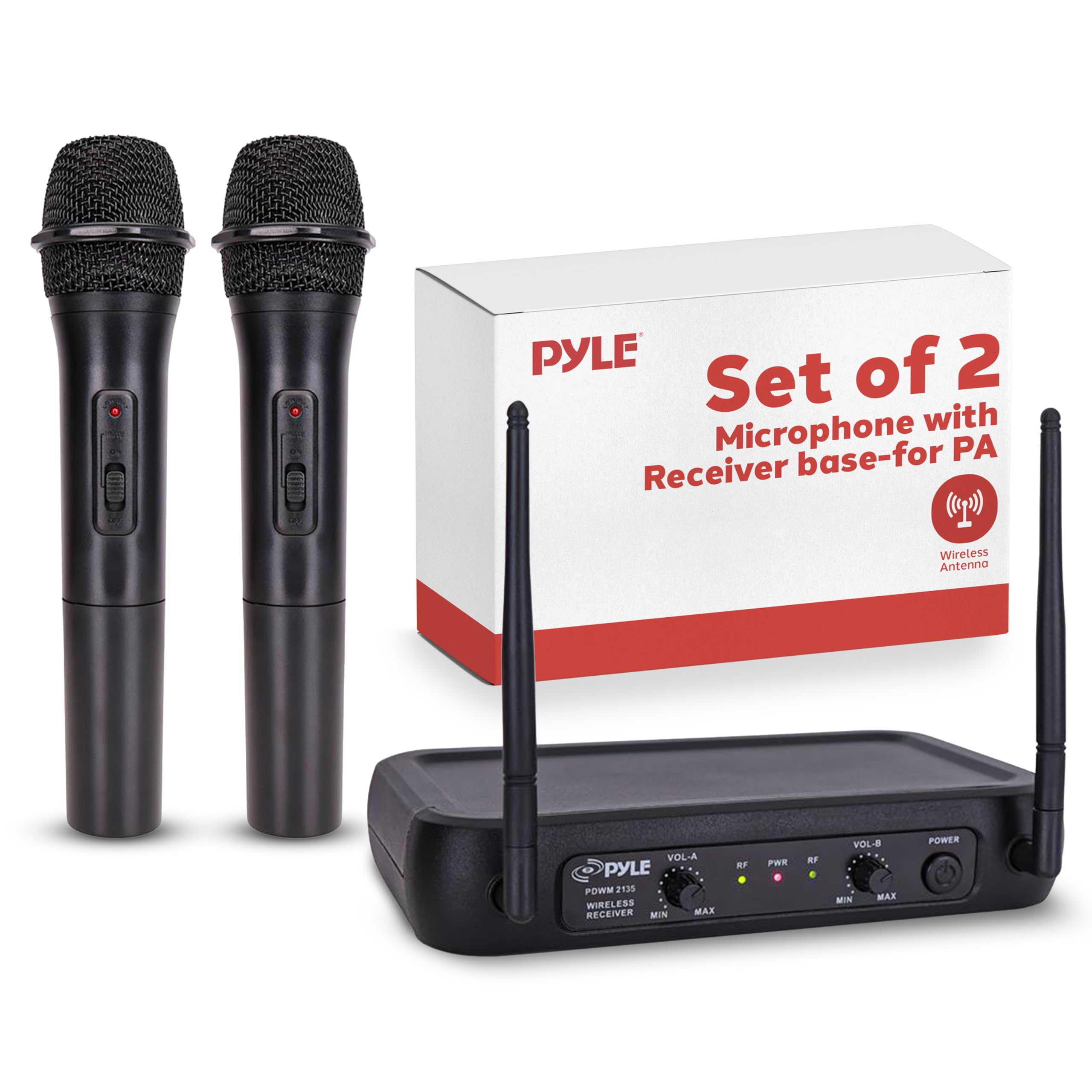 Foto 1 | Sistema De Micrófono Inalámbrico Pyle Pdwm2135 Vhf Dual Black - Venta Internacional.