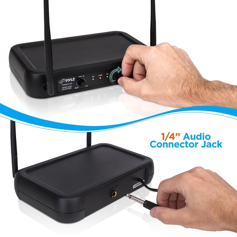 Foto 2 | Sistema De Micrófono Inalámbrico Pyle Pdwm2135 Vhf Dual Black - Venta Internacional.