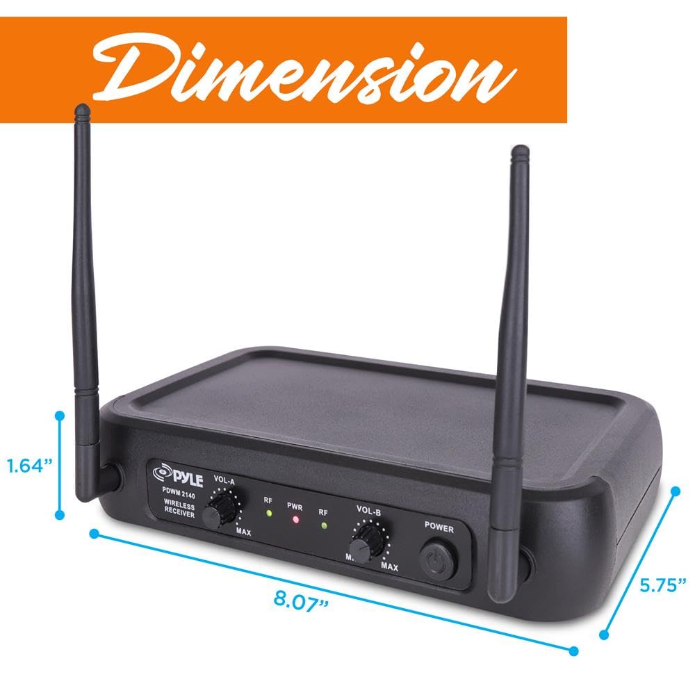 Foto 6 | Sistema De Micrófono Inalámbrico Pyle Pdwm2135 Vhf Dual Black - Venta Internacional.
