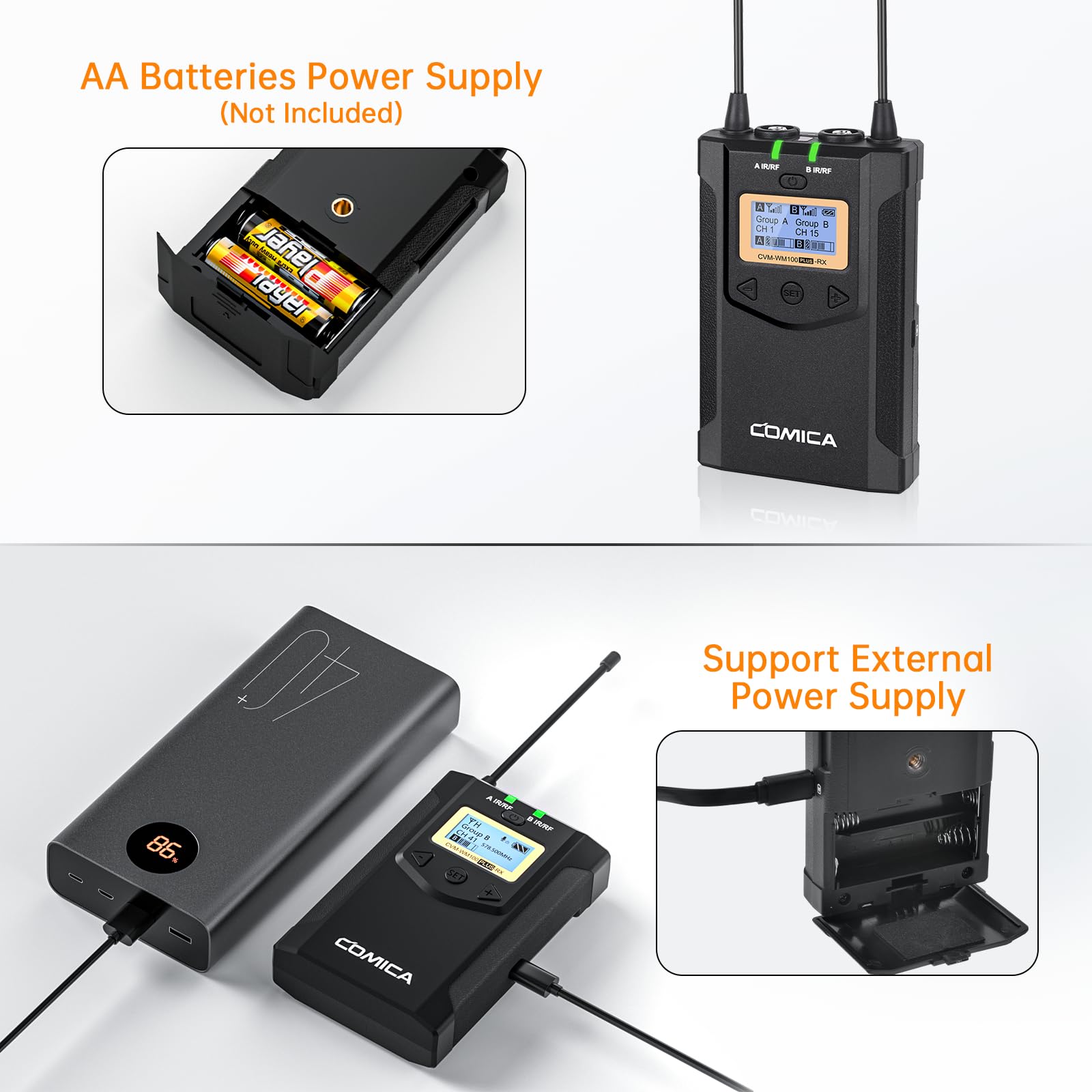 Foto 6 | Sistema De Micrófono Inalámbrico Comica Cvm-wm100plus Para Cámaras - Venta Internacional.