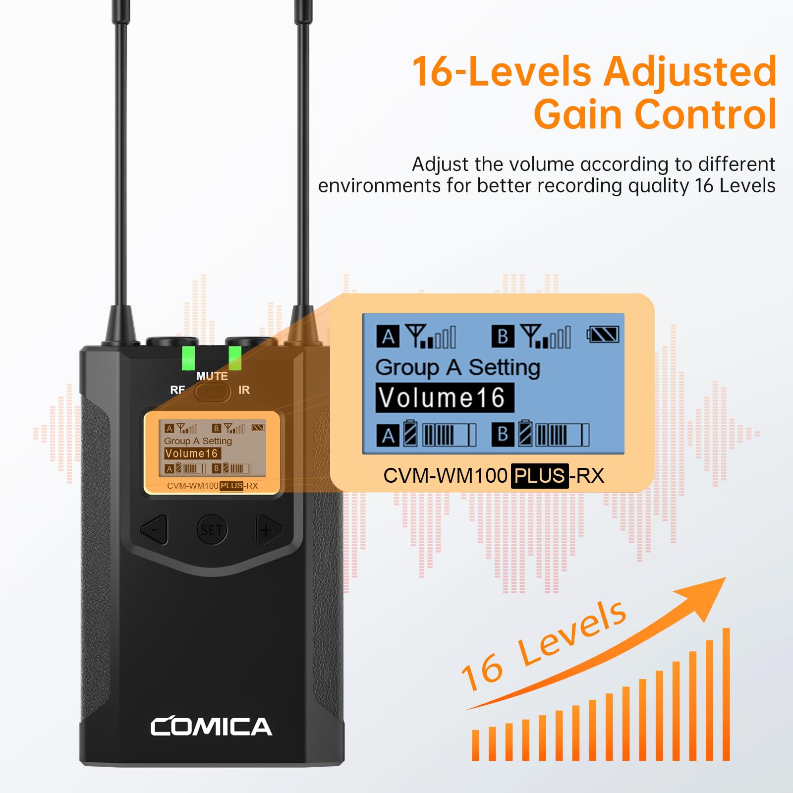 Foto 8 pulgar | Sistema De Micrófono Inalámbrico Comica Cvm-wm100plus Para Cámaras - Venta Internacional.