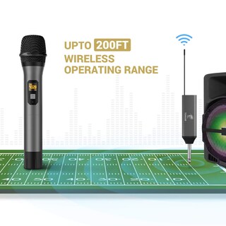 Foto 3 | Micrófono Inalámbrico Tonor Uhf de Metal Recargable Gris - Venta Internacional