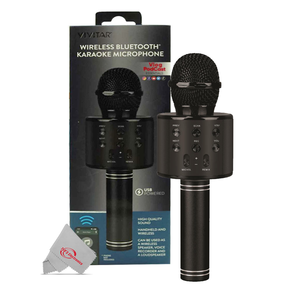 Micrófono Karaoke Vivitar Inalámbrico Bluetooth Alimentado Por Usb - Venta Internacional.