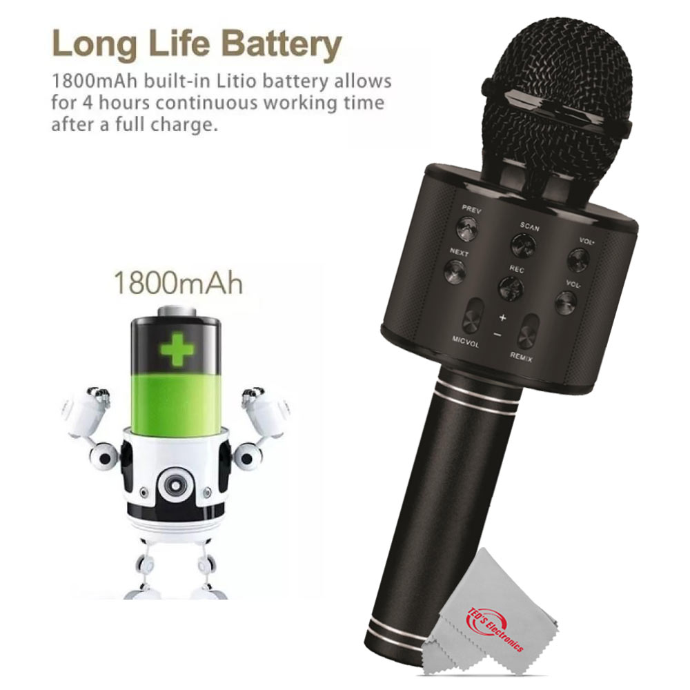 Foto 2 | Micrófono Karaoke Vivitar Inalámbrico Bluetooth Alimentado Por Usb - Venta Internacional.