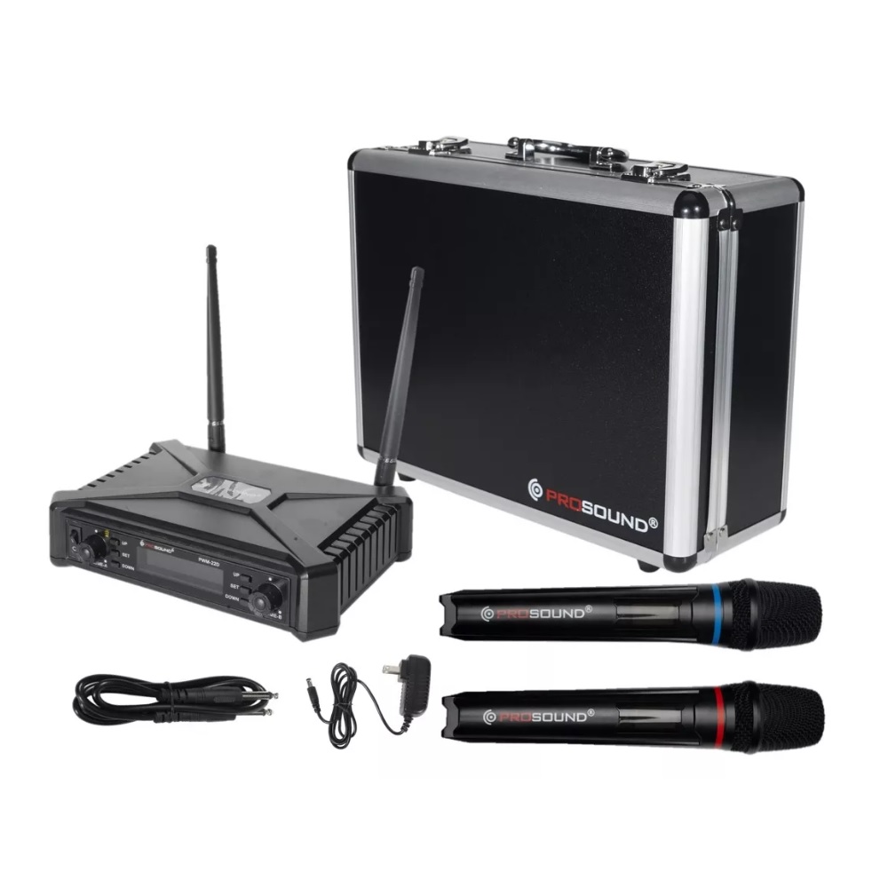Foto 1 | Sistema Micrófono Inalámbrico De Mano Doble Prosound Pwm22d
