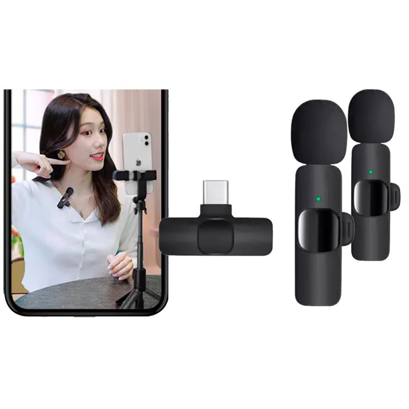 Foto 3 pulgar | Micrófono Lavalier Inalámbrico Usb C Recargable - Venta Internacional