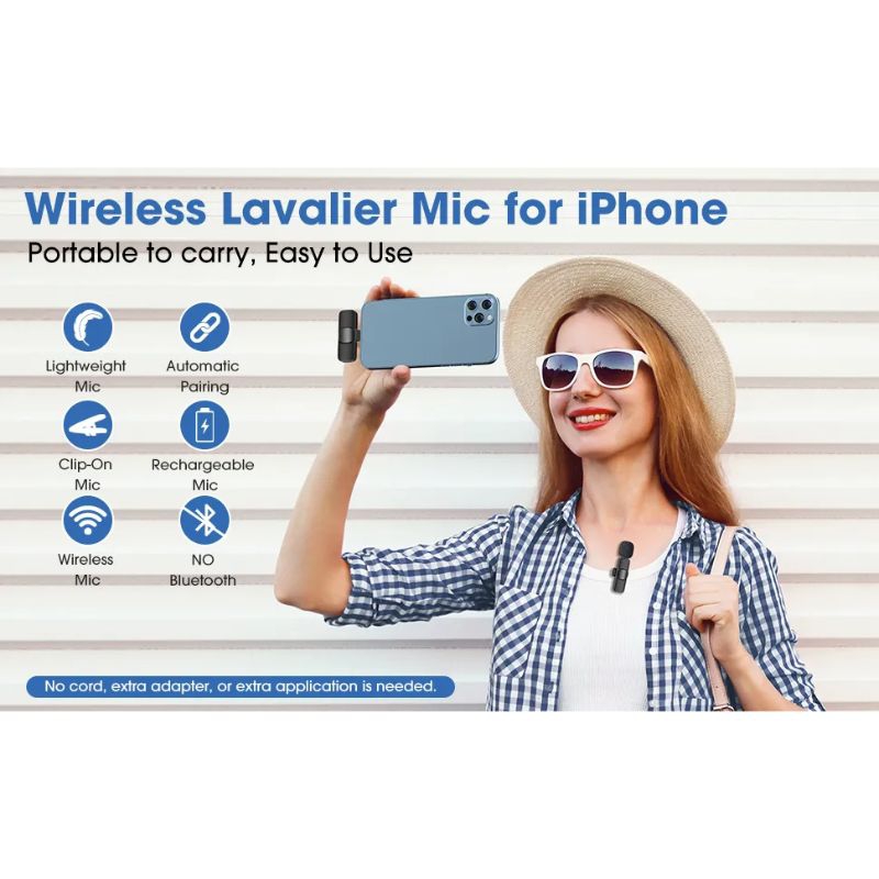 Foto 4 pulgar | Micrófono Lavalier Inalámbrico Usb C Recargable - Venta Internacional
