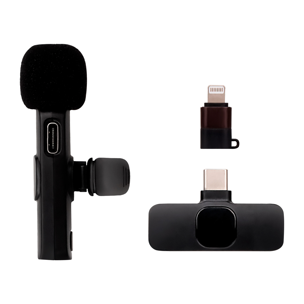 Kit 2 Micrófonos Inalámbricos Para Celular  Stf | Tipo C - Lightning Con Estuche