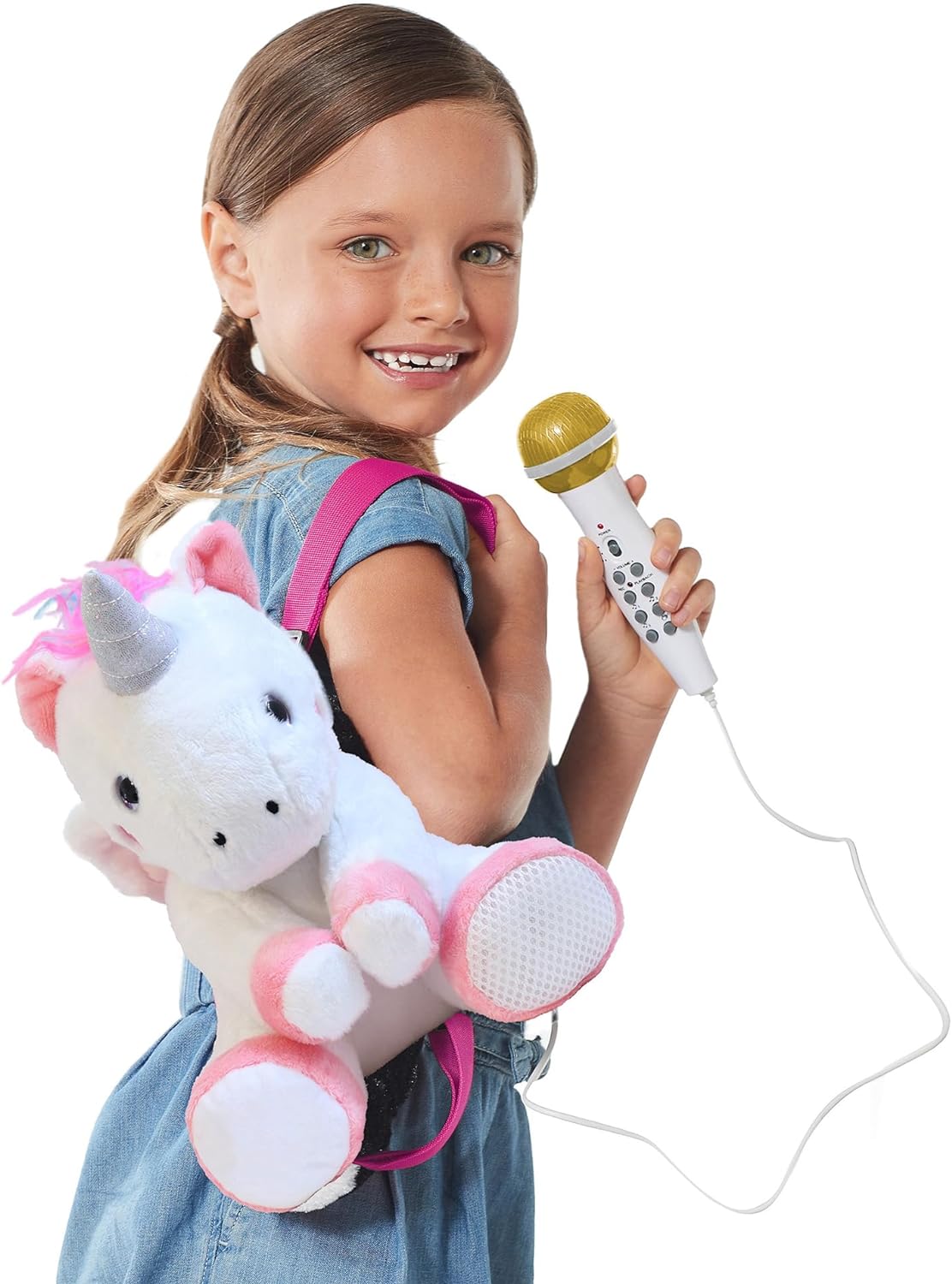 Foto 1 | Mochila De Peluche Singing Machine Kids Sing Along Crew Uni Queen Con Altavoz, Micrófono, Canciones.