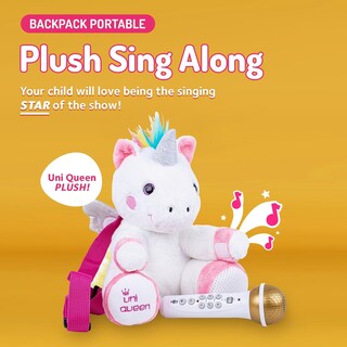 Foto 2 | Mochila De Peluche Singing Machine Kids Sing Along Crew Uni Queen Con Altavoz, Micrófono, Canciones.