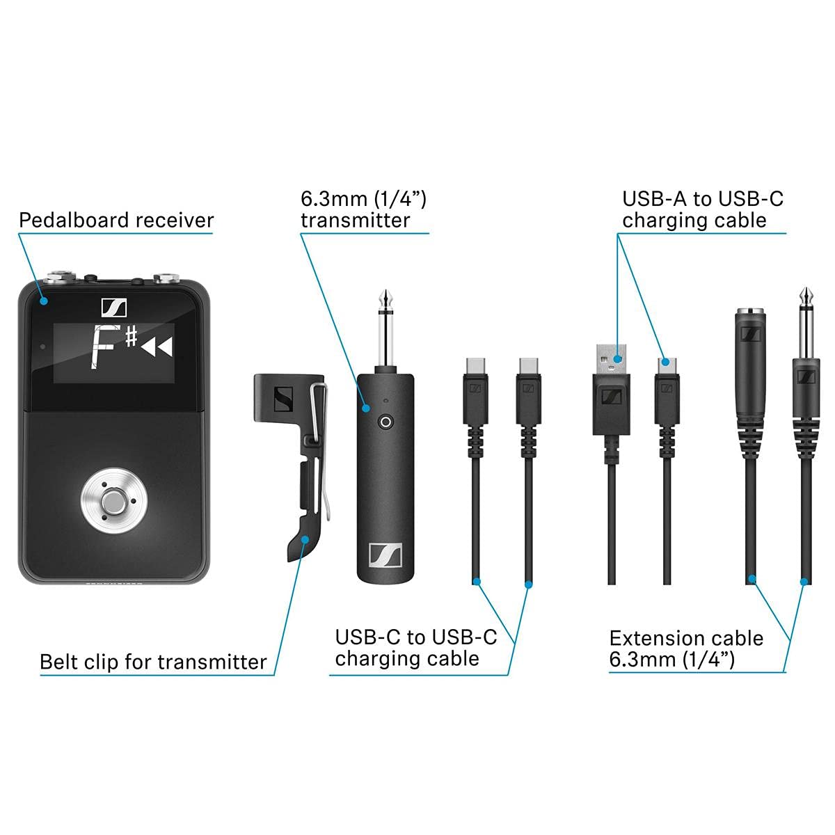 Foto 2 | Micrófono Inalámbrico Sennheiser Xsw-d Pedalboard Set Usb 2.4 Ghz - Venta Internacional.