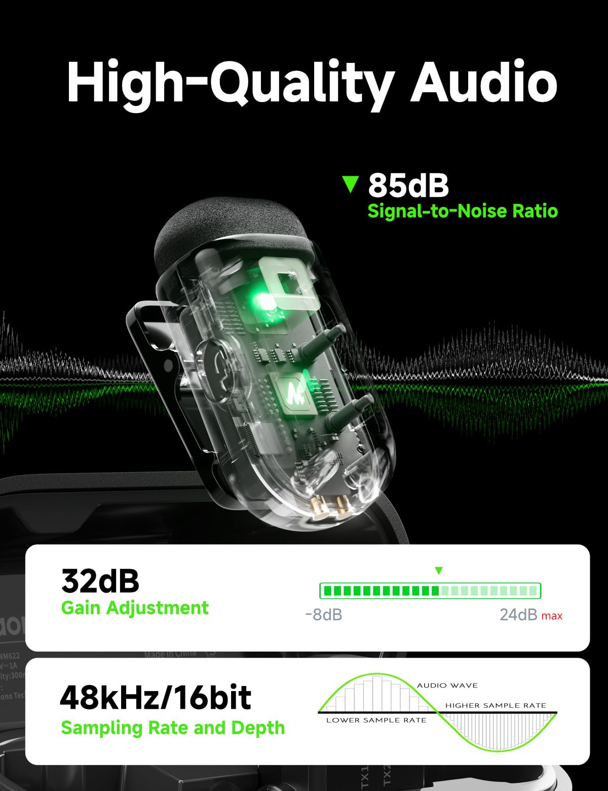Foto 4 pulgar | Micrófono Lavalier Inalámbrico Maono Wave T1 Mini Para Iphone - Venta Internacional.