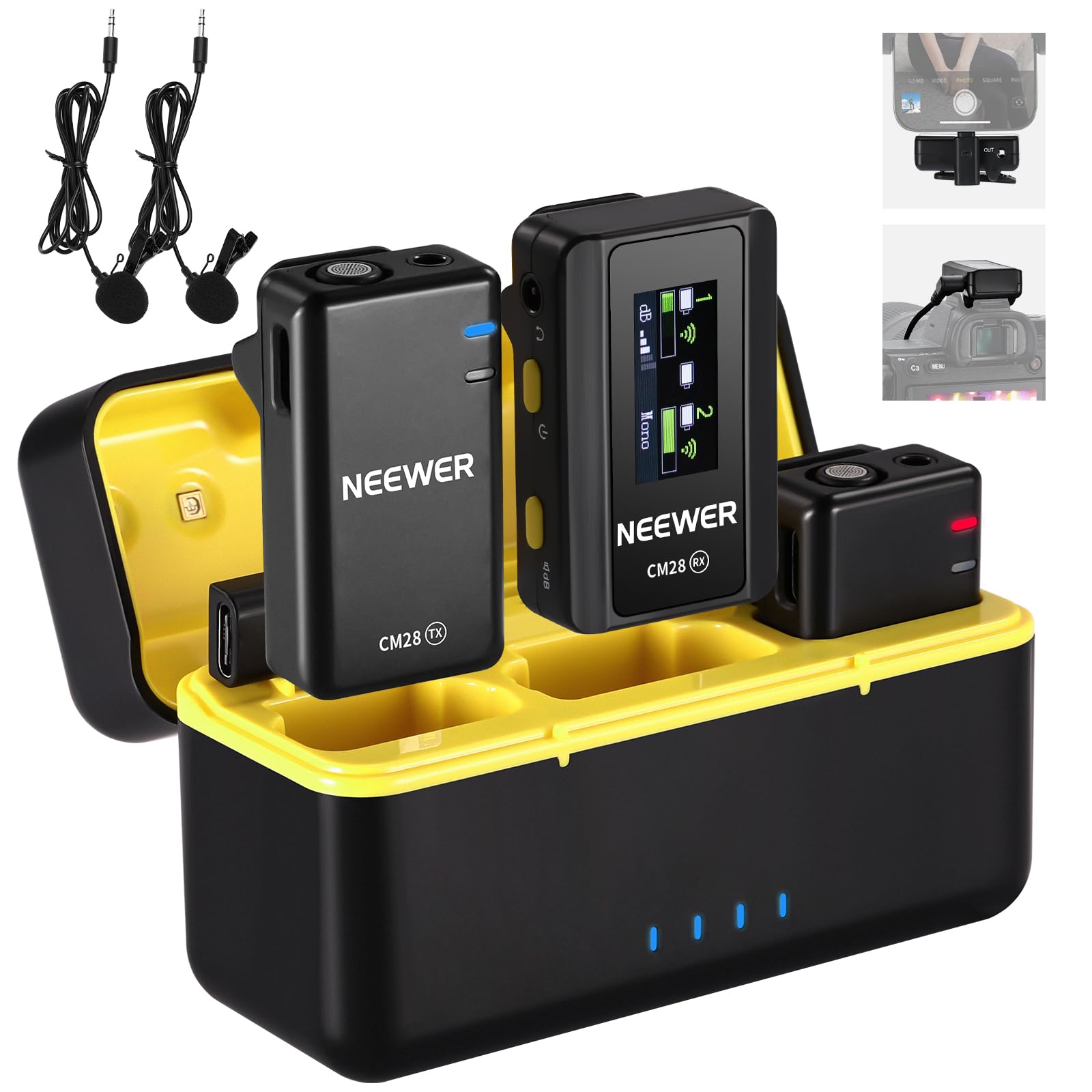 Sistema De Micrófono Inalámbrico Lavalier Neewer Cm28 Con Funda - Venta Internacional.