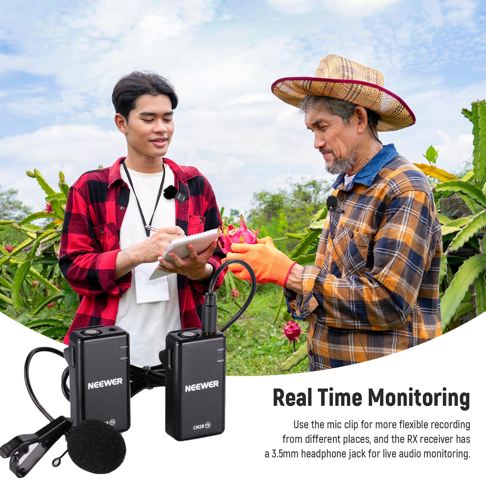 Foto 4 pulgar | Sistema De Micrófono Inalámbrico Lavalier Neewer Cm28 Con Funda - Venta Internacional.