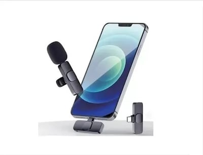 Foto 1 | Set de 2 Micrófonos Solapa Inalámbrico Wifi Con Receptor Usb Tipo C