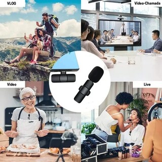 Foto 3 | Set de 2 Micrófonos Solapa Inalámbrico Wifi Con Receptor Usb Tipo C