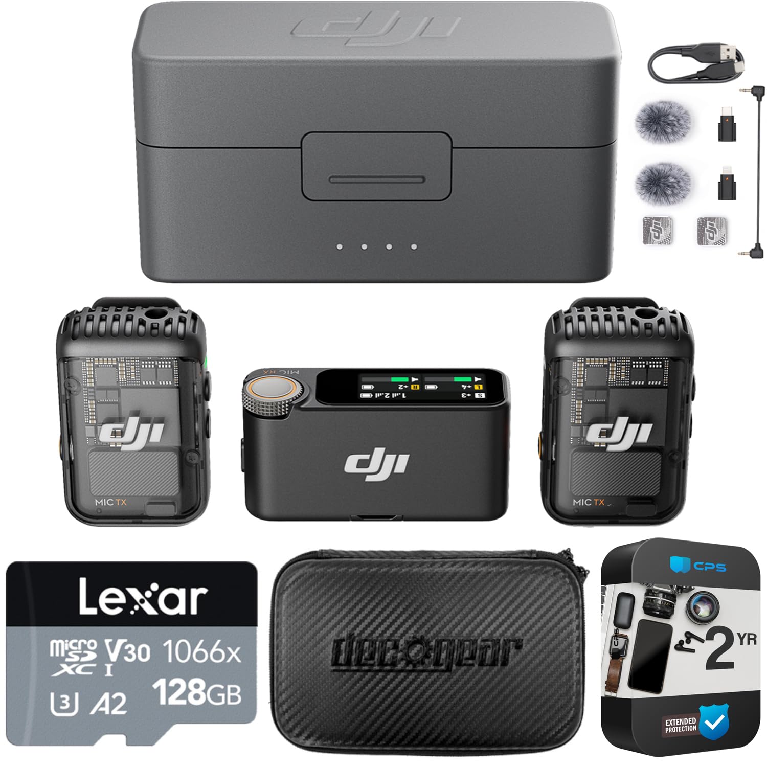 Micrófono Inalámbrico Dji Mic 2 (2 Tx + 1 Rx) Con Accesorios - Venta Internacional.