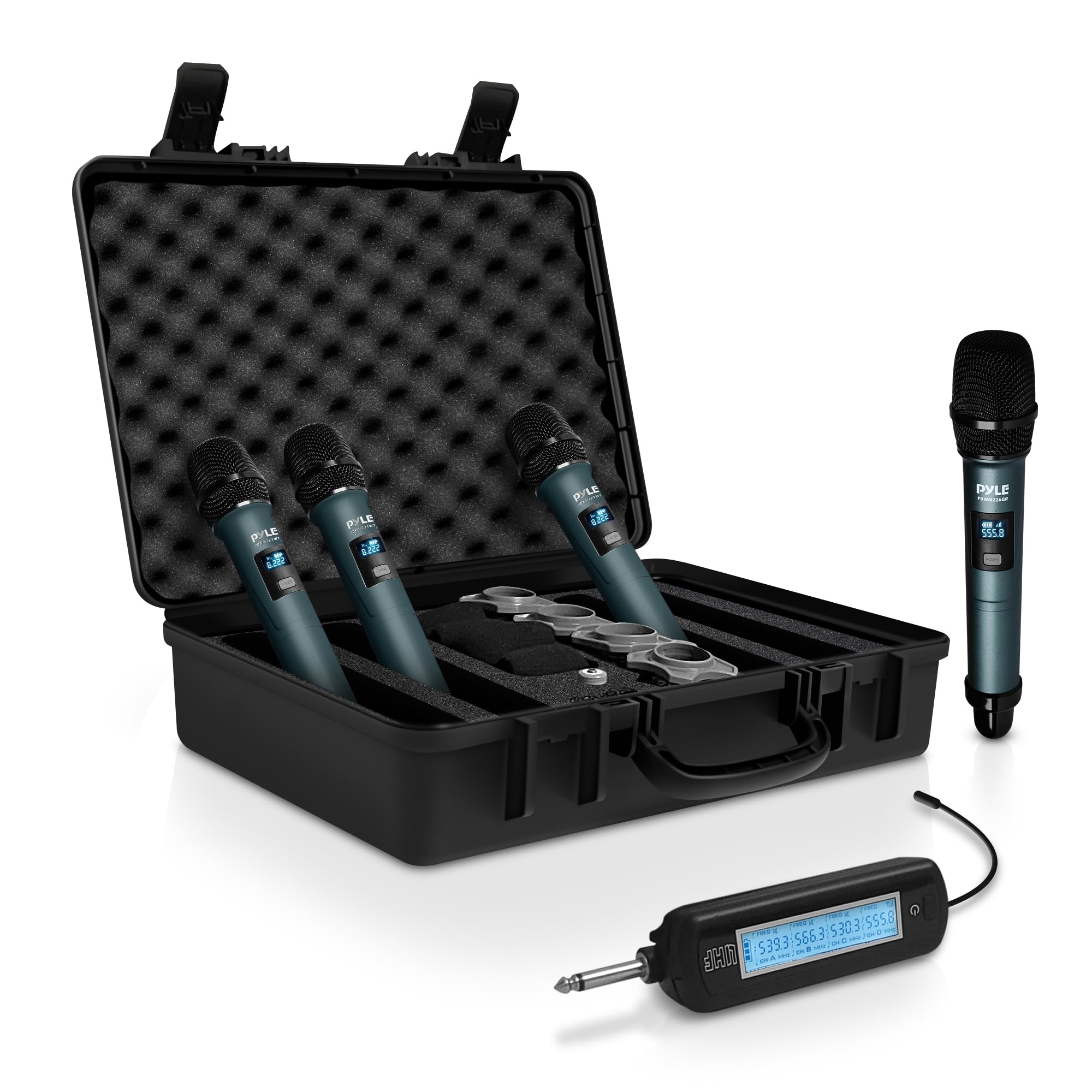 Sistema De Micrófono Inalámbrico Receptor De Banda Uhf Portátil Pyle - Venta Internacional.