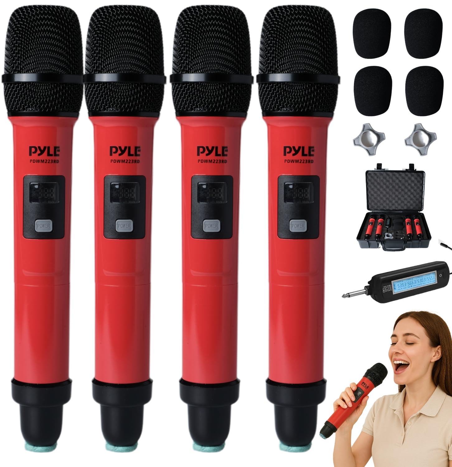 Sistema De Micrófono Inalámbrico Receptor De Banda Uhf Portátil Pyle - Venta Internacional.