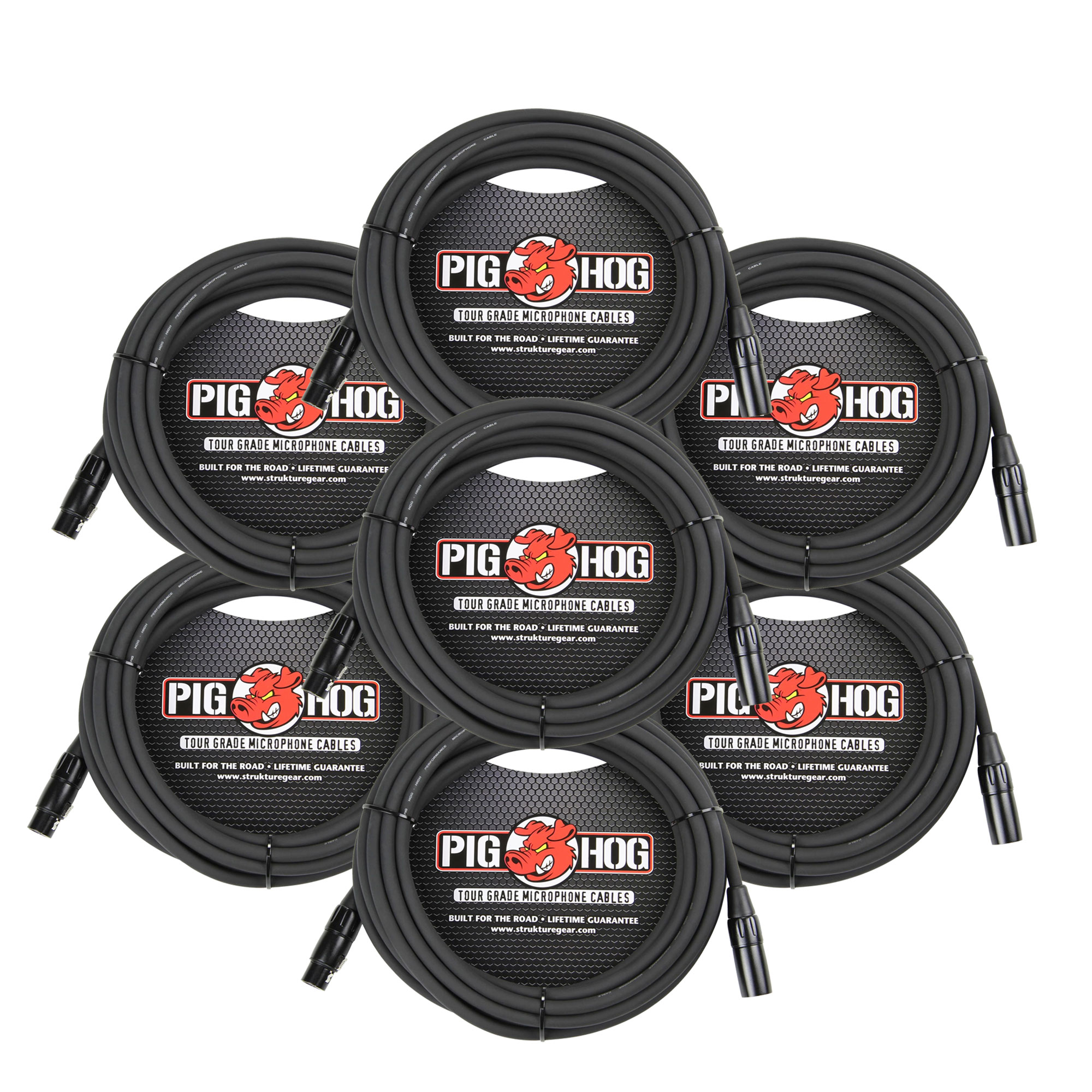 Cable De Micrófono Pig Hog Phm25 De Alto Rendimiento, 8 Mm, Xlr, 7 X 7 - Venta Internacional.