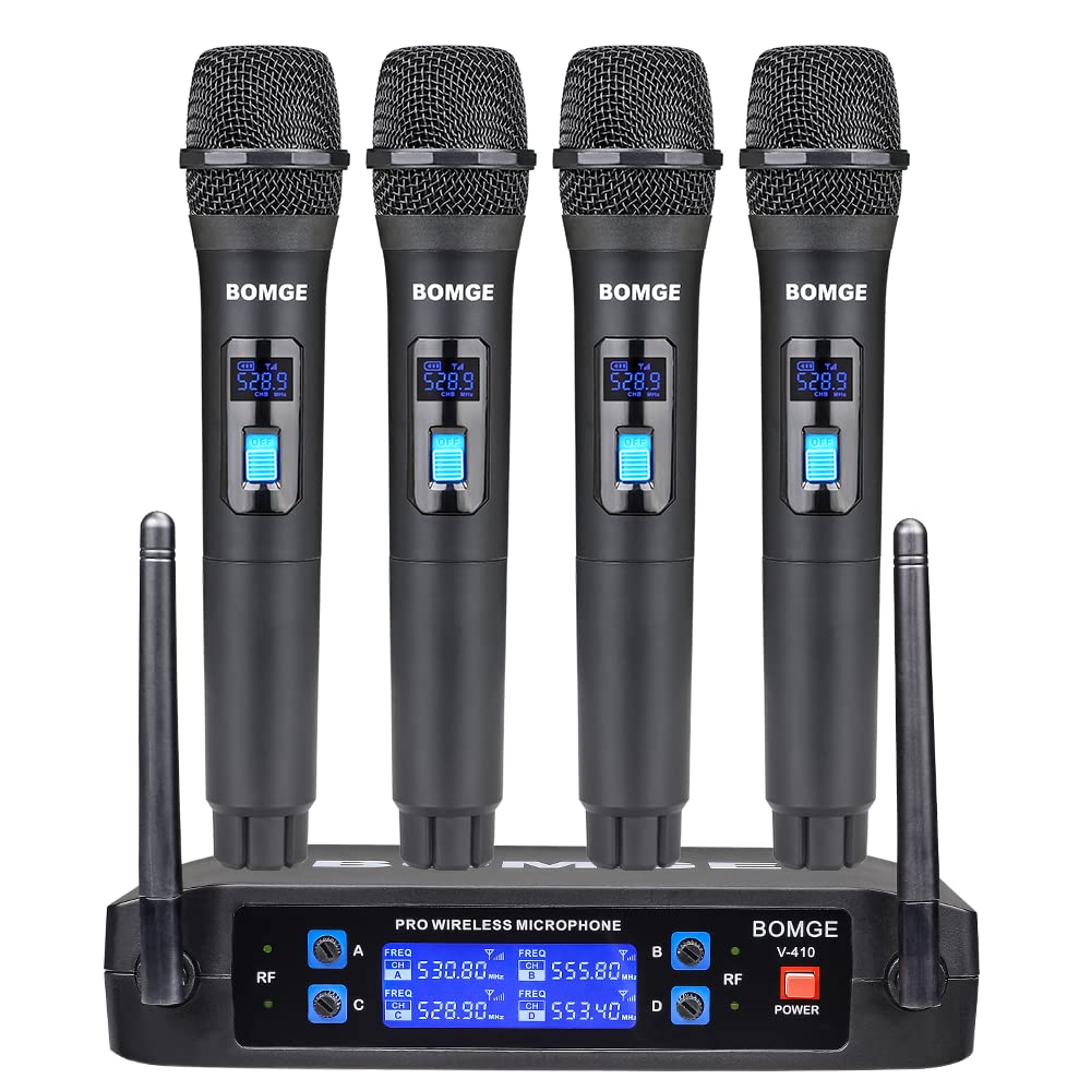 Foto 1 | Sistema De Micrófono Inalámbrico Bomge V410 De 4 Canales Con 4 Micrófonos - Venta Internacional.