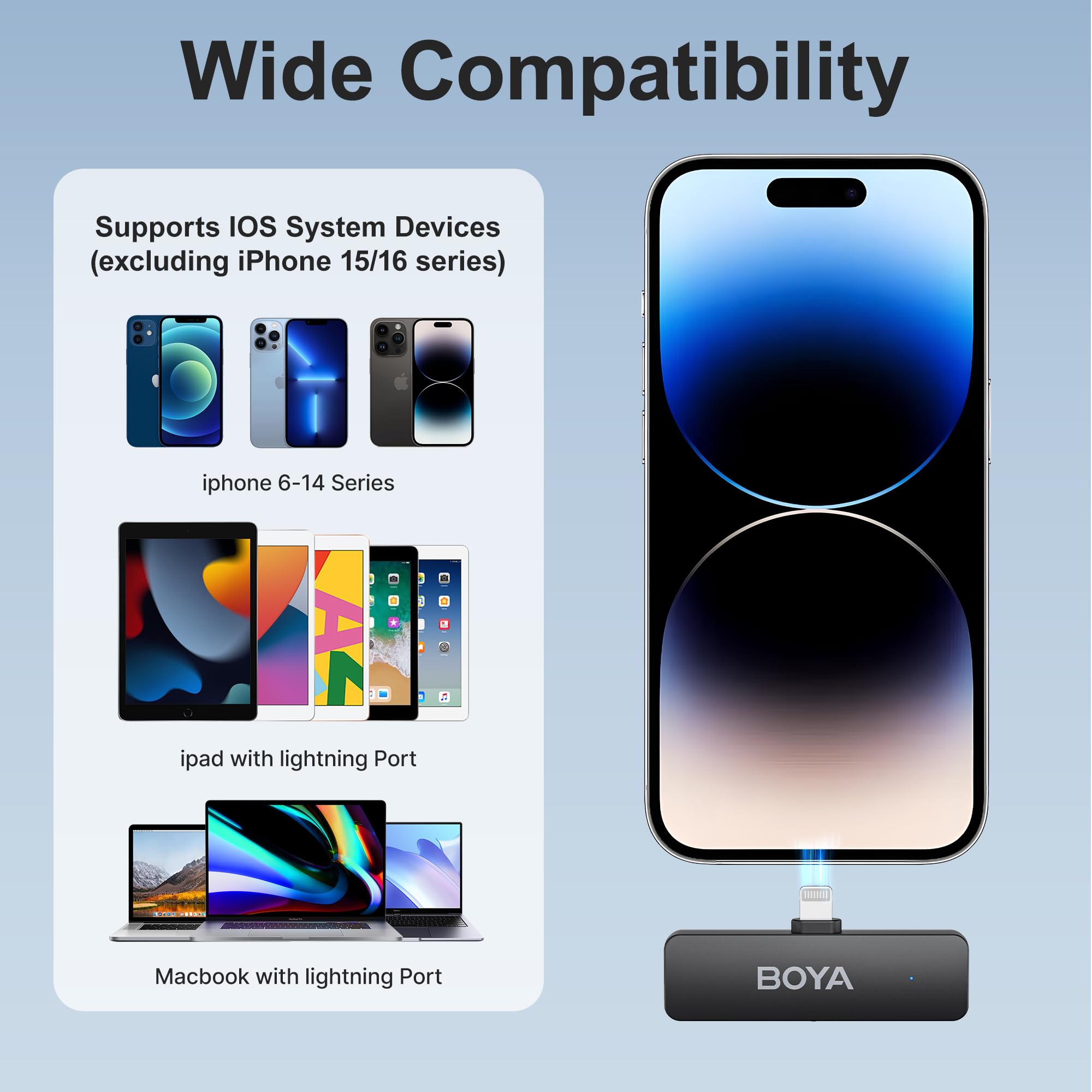 Foto 6 pulgar | Micrófono Lavalier Inalámbrico Boya By-v4d Para Iphone Ipad - Venta Internacional.