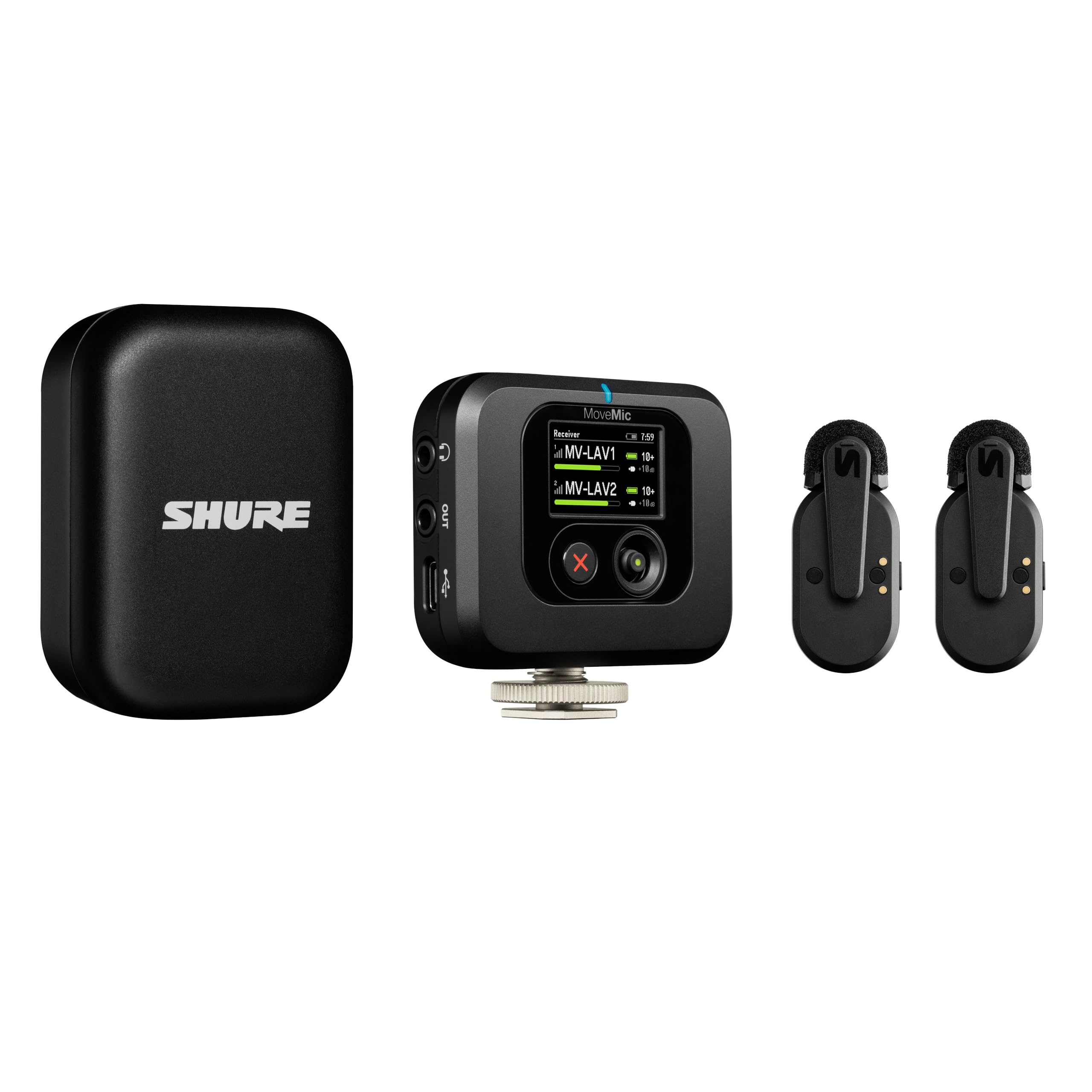 Micrófonos Lavalier Inalámbricos Shure Movemic Two Kit Con Receptor - Venta Internacional.