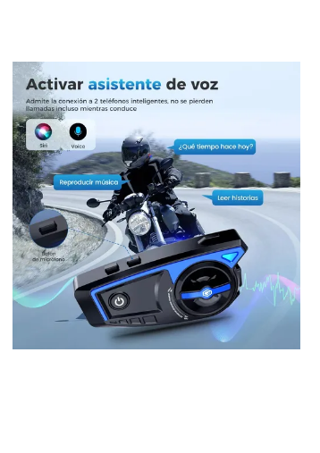 Foto 4 pulgar | Audífonos Para Casco De Motos Bluetooth