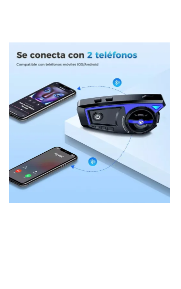 Foto 5 pulgar | Audífonos Para Casco De Motos Bluetooth