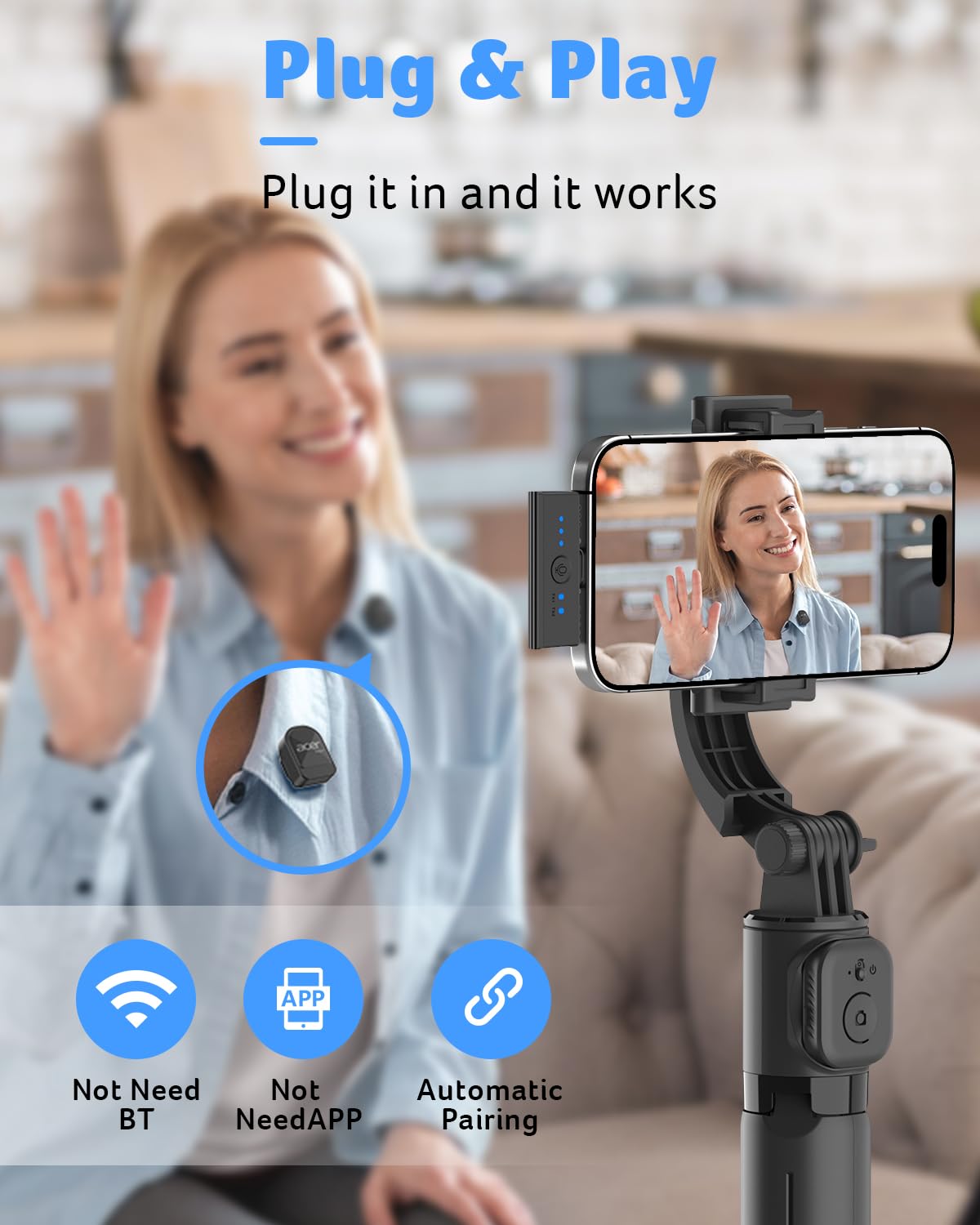 Foto 4 pulgar | Micrófono Inalámbrico Lavalier Acer Para Iphone/android/pc/portátil - Venta Internacional.