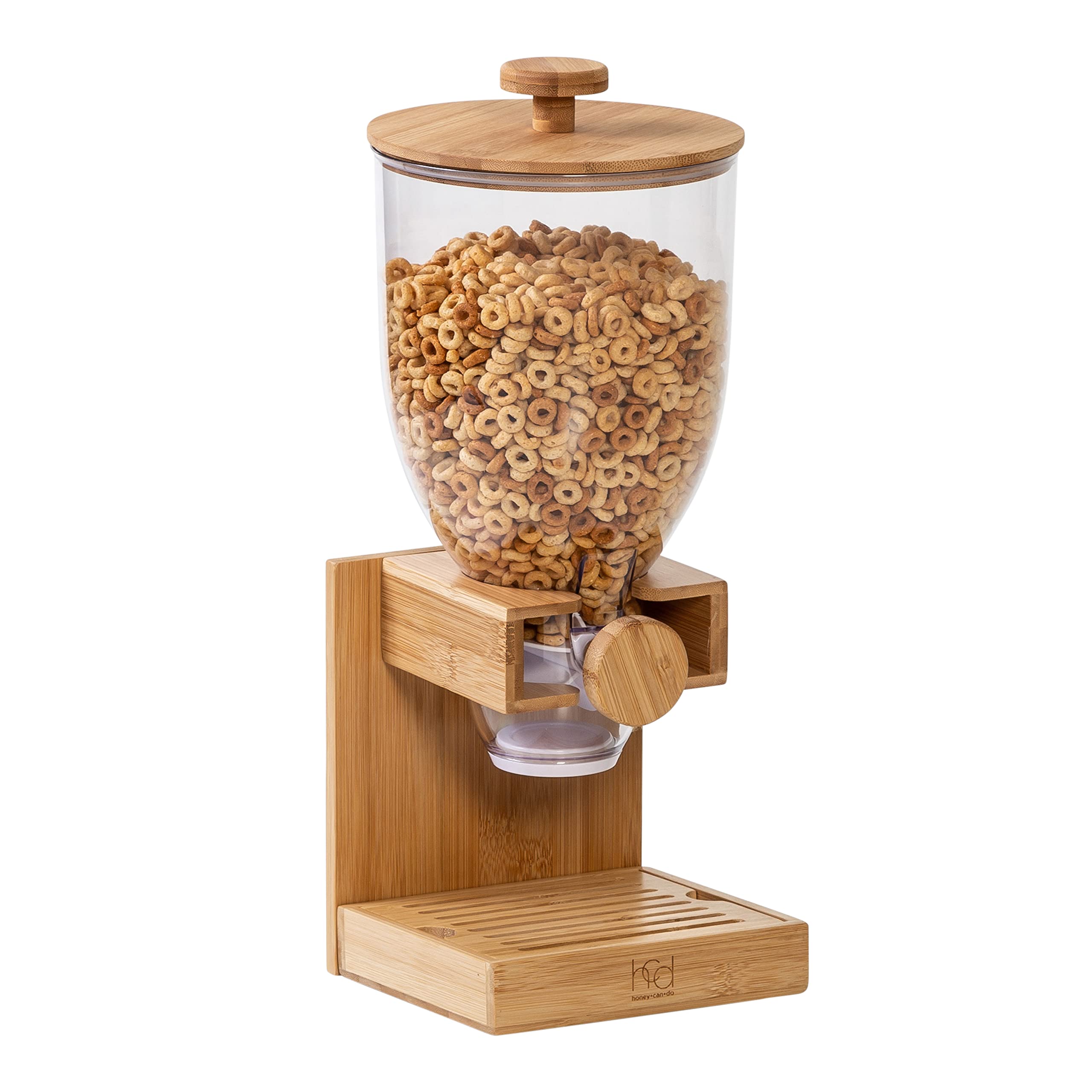 Foto 3 pulgar | Dispensador De Cereales Honey Can Do Bamboo Natural, 500 Ml - Venta Internacional.