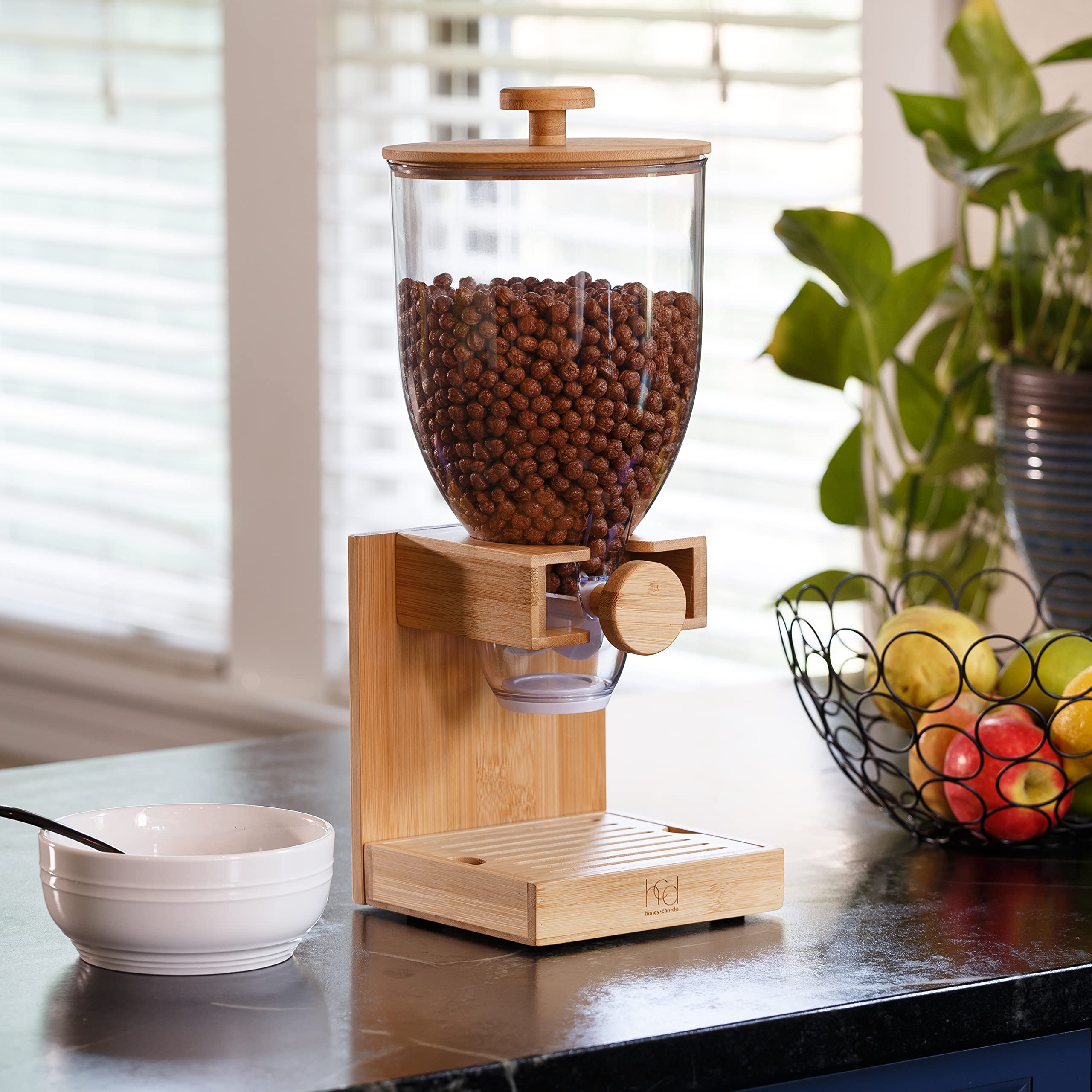 Foto 5 | Dispensador De Cereales Honey Can Do Bamboo Natural, 500 Ml - Venta Internacional.