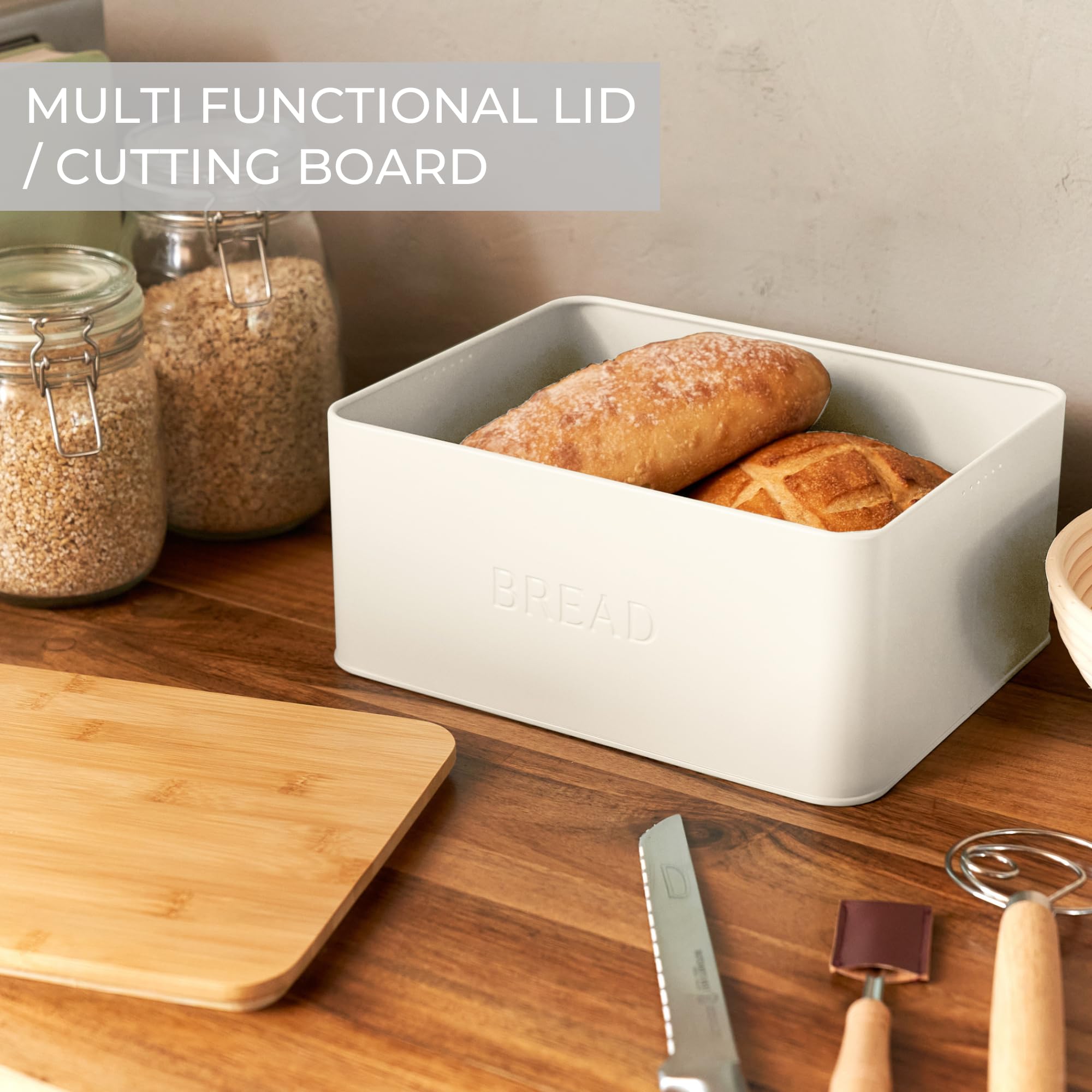 Foto 5 pulgar | Breadera Zicoto Beautiful Con Tapa De Madera Para Cocina - Venta Internacional.