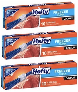 Foto 1 | Bolsas Para Congelador Hefty Slider Galon 10 Unidades (paquete De 3) - Venta Internacional.