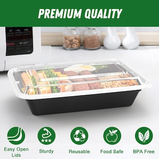 Foto 3 | Recipientes Dealusy Para Preparación De Comidas 32 Oz (paquete De 50) Con Tapas Fáciles De Abrir - Venta Internaciona