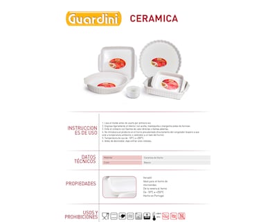 Foto 2 | Molde para Pay de Cerámica Guardini color Blanco