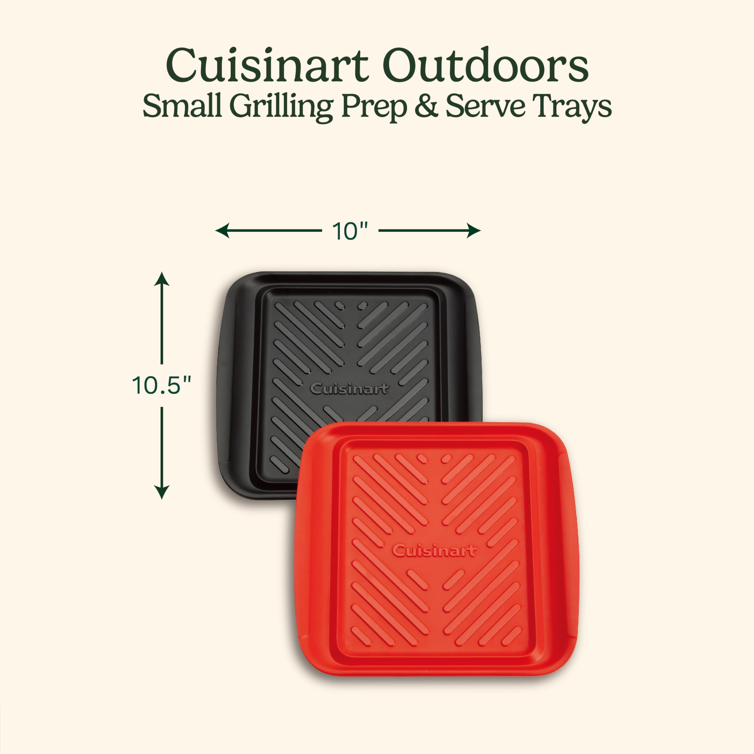 Foto 3 pulgar | Bandejas Para Preparar Y Servir A La Parrilla Cuisinart Cpk-180, Negro/rojo - Venta Internacional.