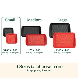 Foto 3 | Bandejas Para Preparar Y Servir A La Parrilla Cuisinart Cpk-180, Negro/rojo - Venta Internacional.