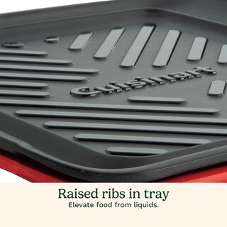 Foto 5 | Bandejas Para Preparar Y Servir A La Parrilla Cuisinart Cpk-180, Negro/rojo - Venta Internacional.